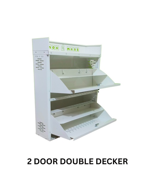 2 Door Double Decker Wall-Mounted Shoe Rack – Powder-Coated Iron, Rust-Proof (Made in India)